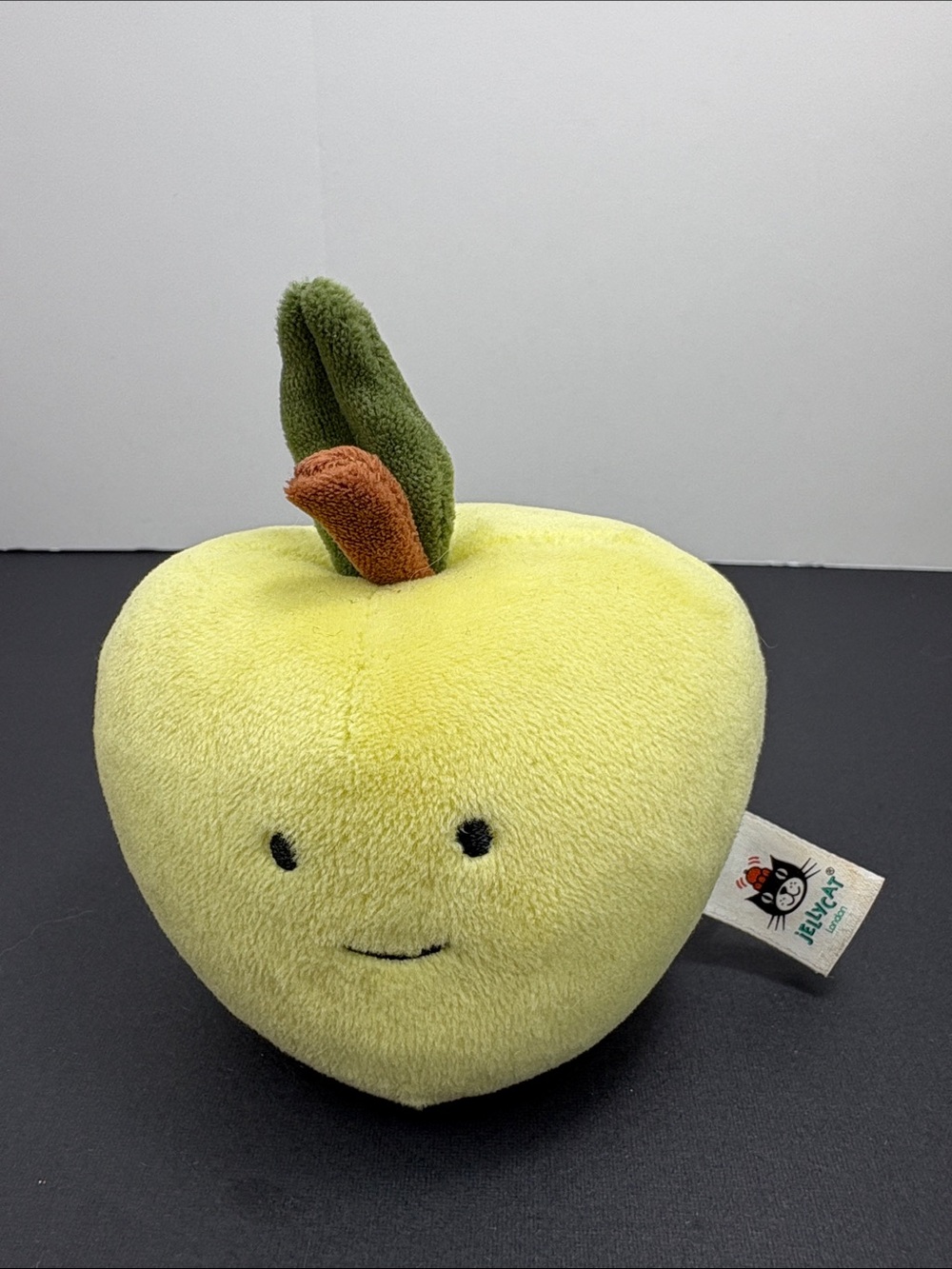 Jellycat Fabulous Apple Plush Green Leaf Stem Retired